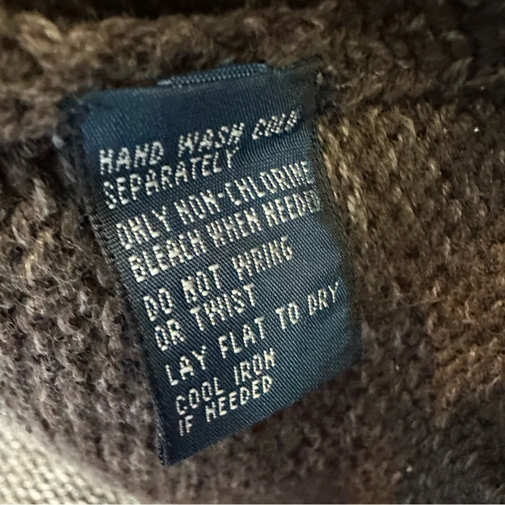 Vintage Polo Ralph Lauren Knit Sweater Brown Heather Old Money Grandpacore L